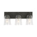Generation GLV1063 Miles 3-lt 18" Vanity Light - Midnight Black