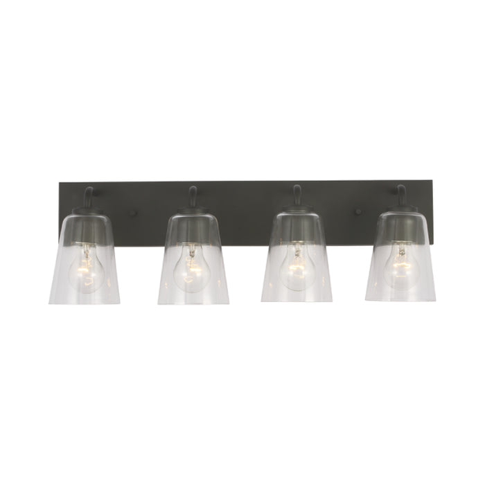 Generation GLV1064 Miles 4-lt 25" Extra Large Vanity Light - Midnight Black