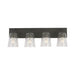 Generation GLV1064 Miles 4-lt 25" Extra Large Vanity Light - Midnight Black