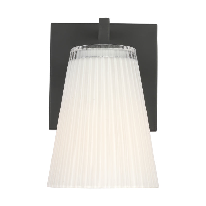 Generation GLV1101 Upson 1-lt 8" Tall Vanity Light - Midnight Black