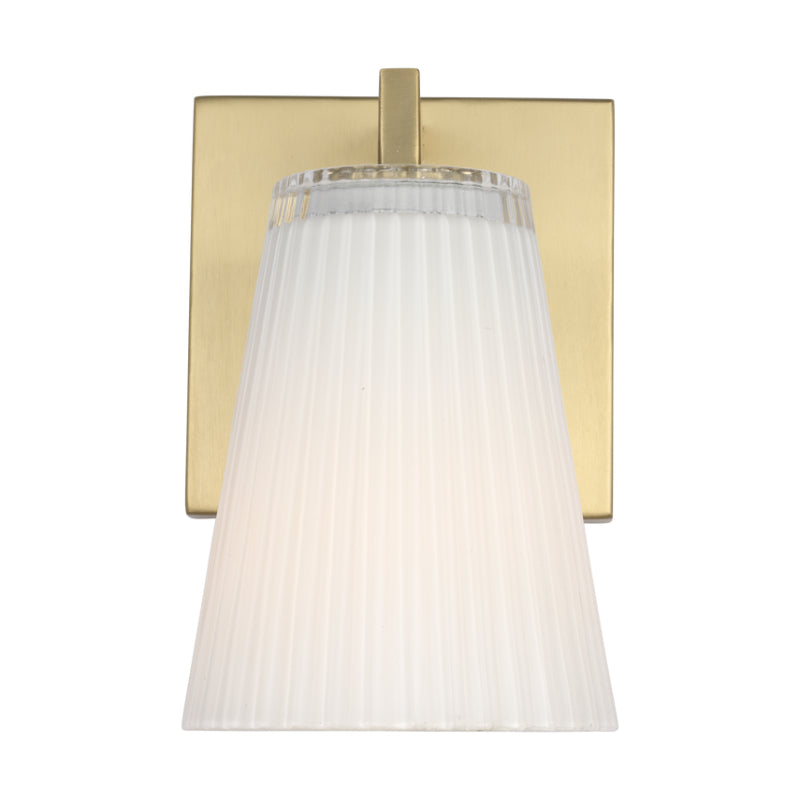 Generation GLV1101 Upson 1-lt 8" Tall Vanity Light - Satin Brass