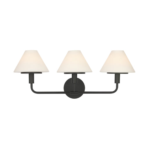 Generation GLW1033 Mendota 3-lt 27" Large Wall Sconce - Midnight Black