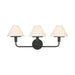 Generation GLW1033 Mendota 3-lt 27" Large Wall Sconce - Midnight Black