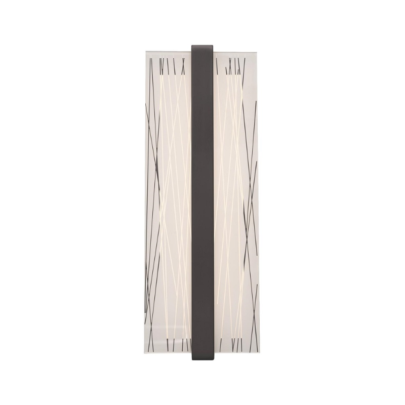 AFX GLYS0514LAJUD Gallery 1-lt 14" Tall LED Wall Sconce - Black