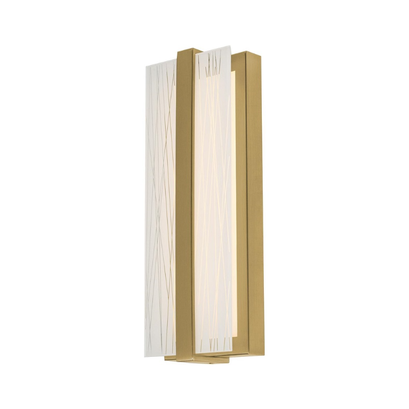 AFX GLYS0514LAJUD Gallery 1-lt 14" Tall LED Wall Sconce - Light Antique Brass