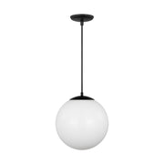 Visual Comfort 6024 Leo Hanging Globe 1-lt 14" Pendant - Midnight Black