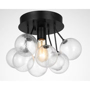 Visual Comfort 7714301 Bronzeville 1-lt 15" Semi Flush Mount - Midnight Black