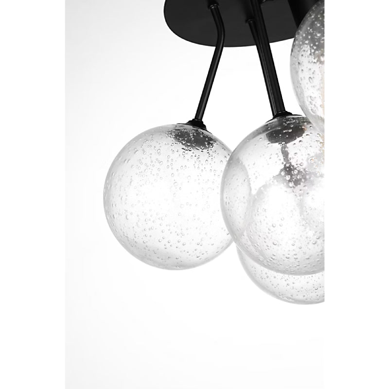 Visual Comfort 7714301 Bronzeville 1-lt 15" Semi Flush Mount - Midnight Black