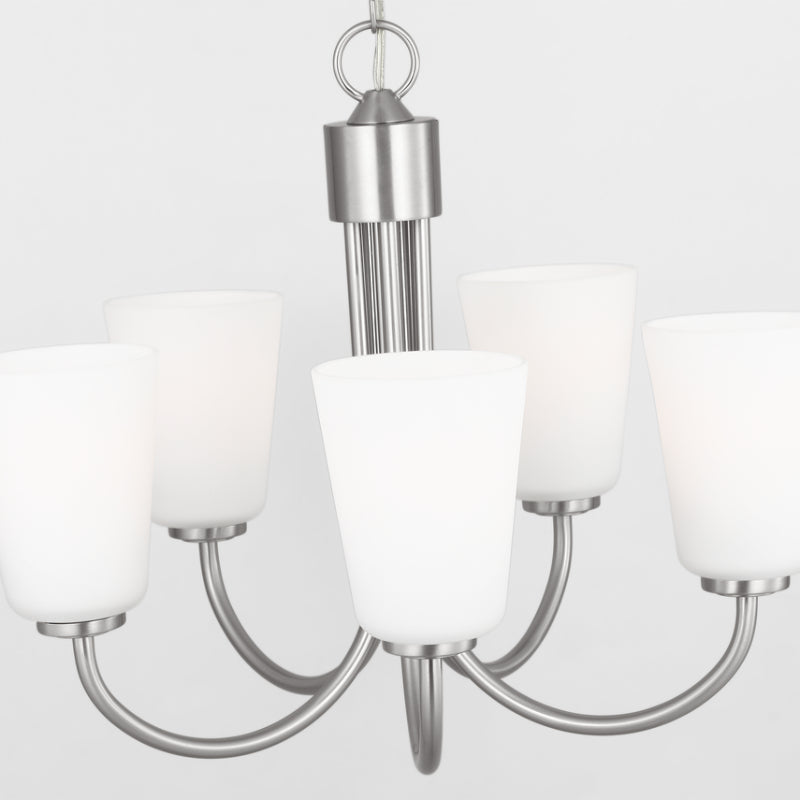 Generation GLC1115 Miles 5-lt 21" Chandelier - Brushed Nickel