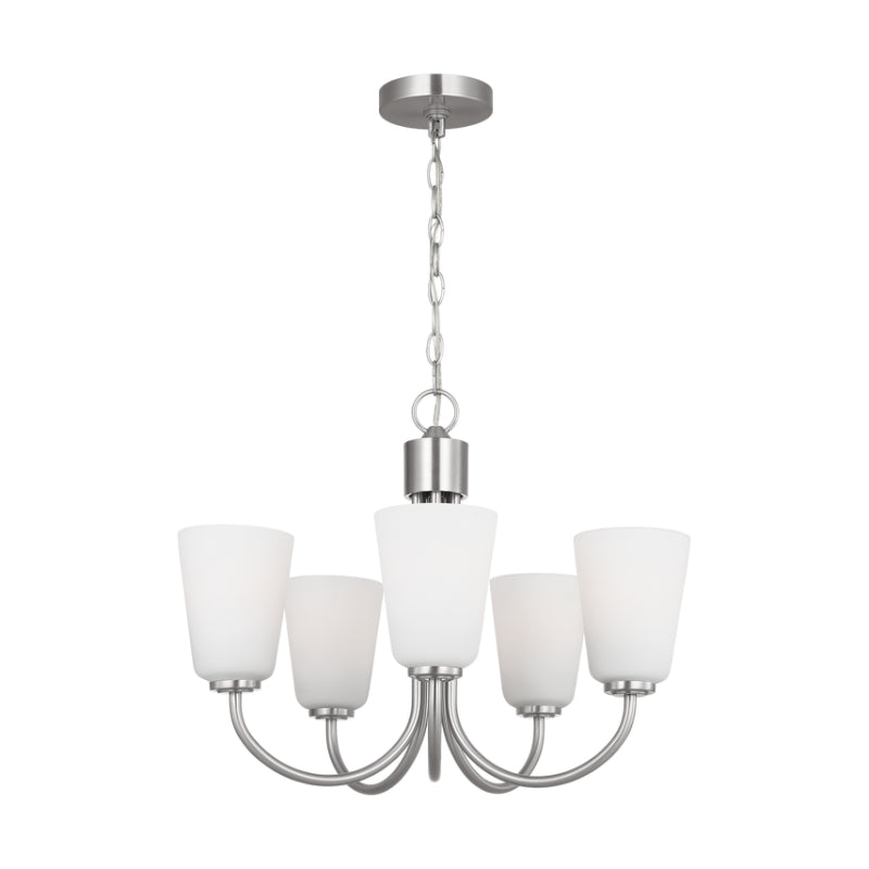 Generation GLC1115 Miles 5-lt 21" Chandelier - Brushed Nickel
