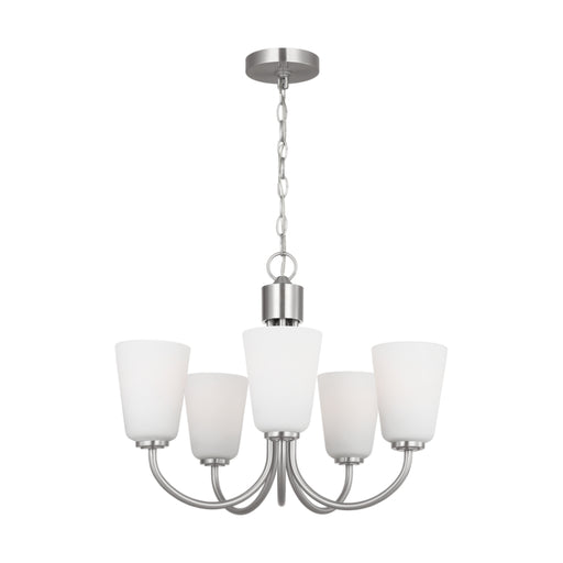 Generation GLC1115 Miles 5-lt 21" Chandelier - Brushed Nickel