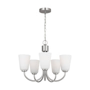 Generation GLC1115 Miles 5-lt 22" LED Chandelier - Brushed Nickel