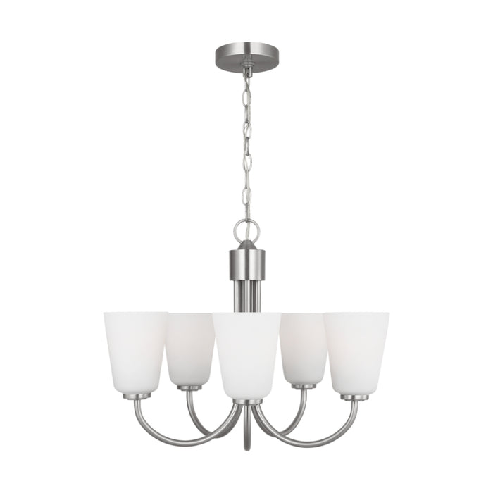 Generation GLC1115 Miles 5-lt 21" Chandelier - Brushed Nickel