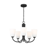 Generation GLC1115 Miles 5-lt 22" LED Chandelier - Midnight Black