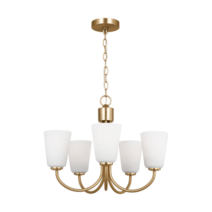 Generation GLC1115 Miles 5-lt 21" Chandelier - Satin Brass