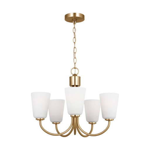 Generation GLC1115 Miles 5-lt 22" LED Chandelier - Satin Brass