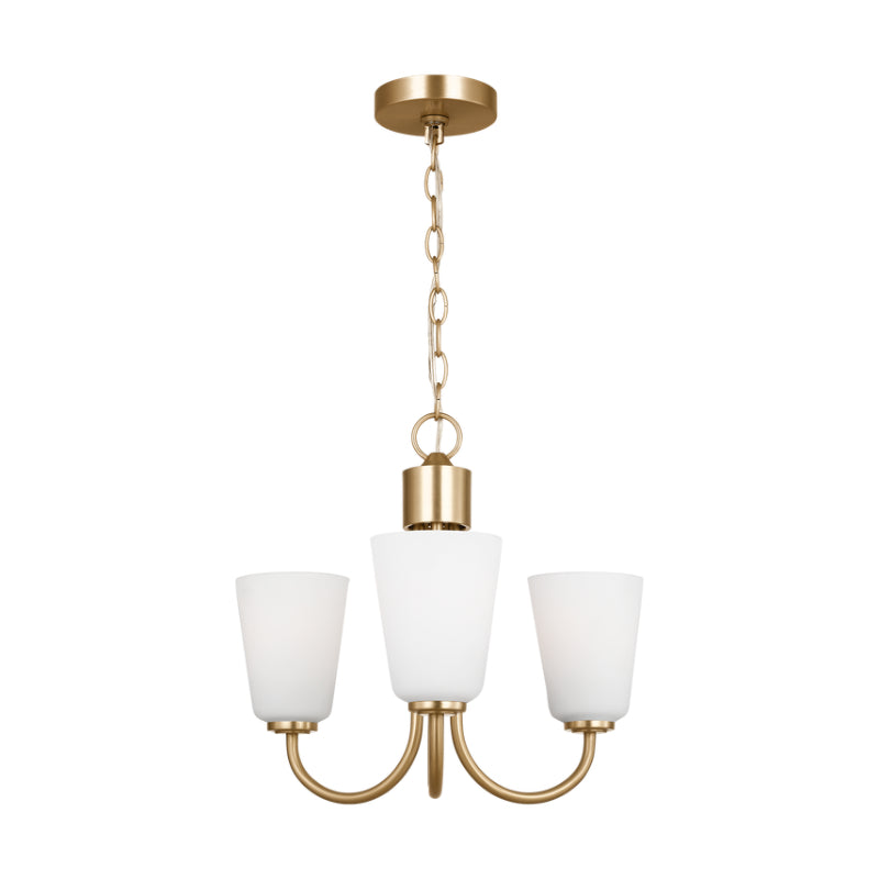 Generation GLC1123 Miles 3-lt 18" Chandelier - Satin Brass