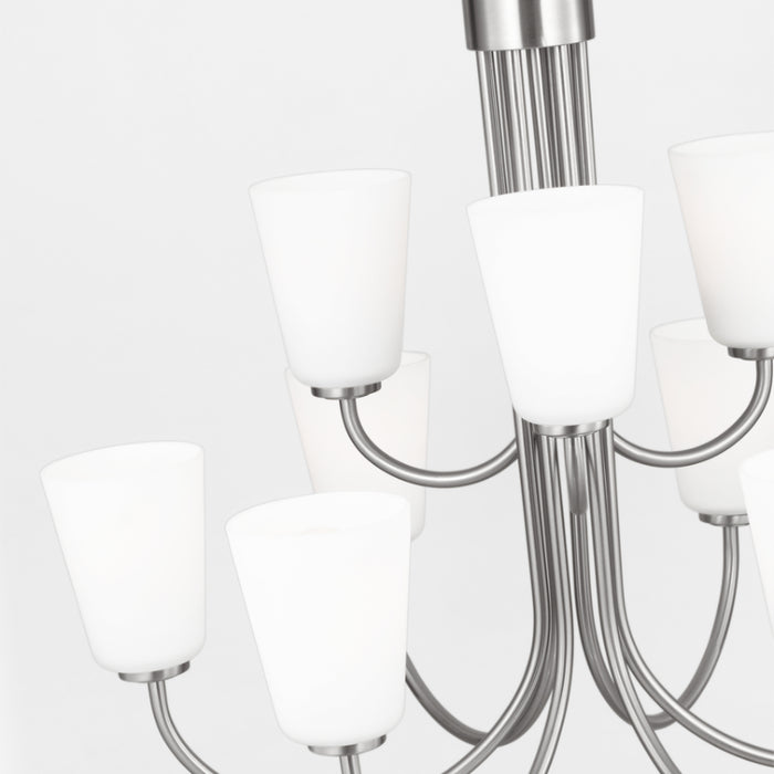 Generation GLC1139 Miles 9-lt 29" Chandelier - Brushed Nickel