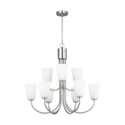 Generation GLC1139 Miles 9-lt 29" Chandelier - Brushed Nickel