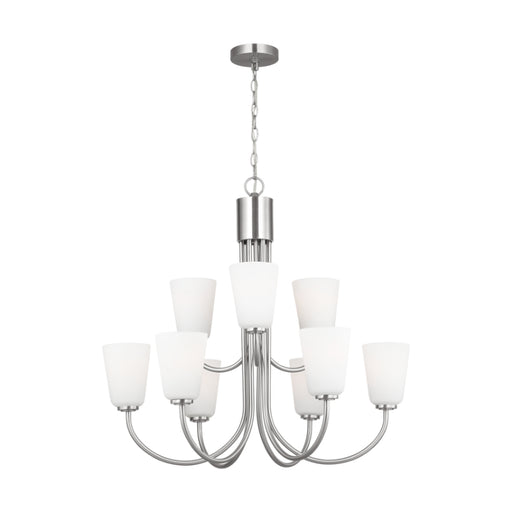 Generation GLC1139 Miles 9-lt 29" Chandelier - Brushed Nickel