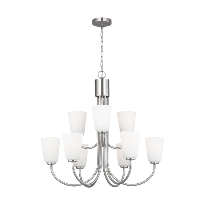 Generation GLC1139 Miles 9-lt 29" Chandelier - Brushed Nickel