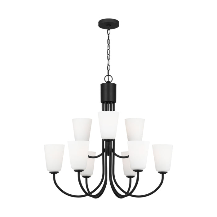 Generation GLC1139 Miles 9-lt 29" Chandelier - Midnight Black