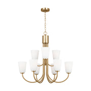 Generation GLC1139 Miles 9-lt 29" Chandelier - Satin Brass