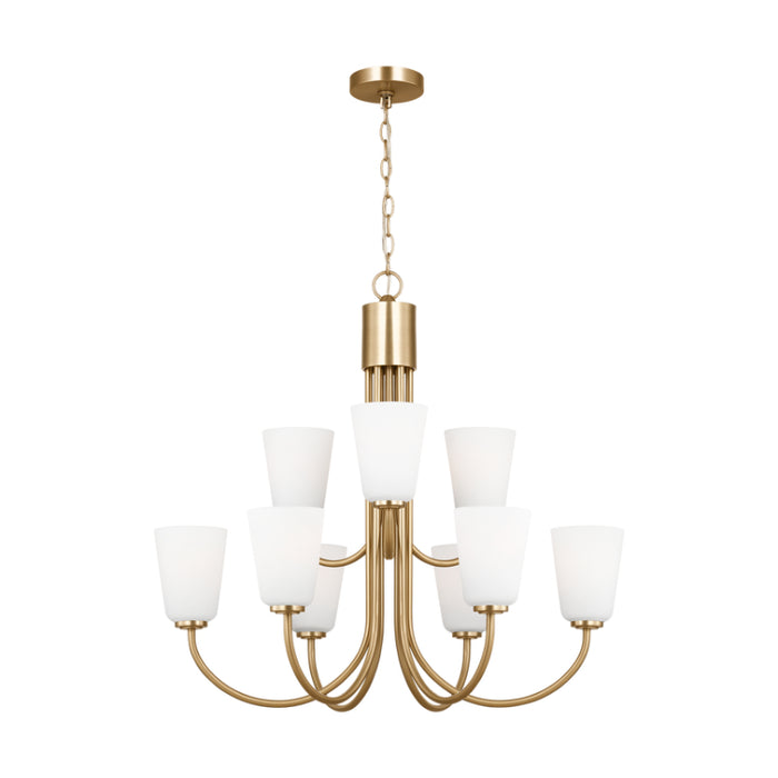 Generation GLC1139 Miles 9-lt 29" Chandelier - Satin Brass