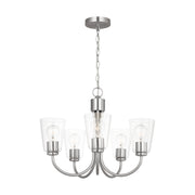 Generation GLC1145 Miles 5-lt 22" LED Chandelier - Brushed Nickel