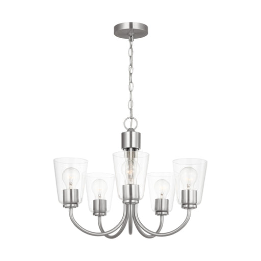 Generation GLC1145 Miles 5-lt 22" LED Chandelier - Brushed Nickel
