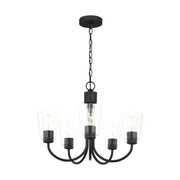 Generation GLC1145 Miles 5-lt 22" LED Chandelier - Midnight Black