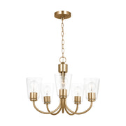 Generation GLC1145 Miles 5-lt 22" LED Chandelier - Satin Brass