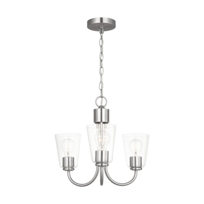 Generation GLC1153 Miles 3-lt 18" Chandelier - Brushed Nickel