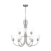 Generation GLC1169 Miles 9-lt 29" Chandelier - Brushed Nickel