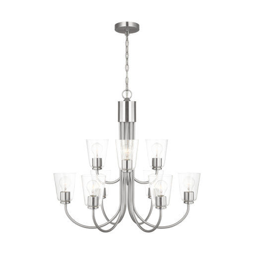 Generation GLC1169 Miles 9-lt 29" Chandelier - Brushed Nickel