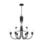 Generation GLC1169 Miles 9-lt 29" Chandelier - Midnight Black