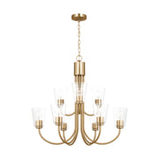 Generation GLC1169 Miles 9-lt 29" Chandelier - Satin Brass