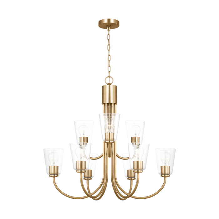 Generation GLC1169 Miles 9-lt 29" Chandelier - Satin Brass
