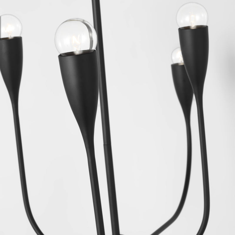 Generation GLC1226 Maya 6-lt 48" Linear Chandelier - Midnight Black