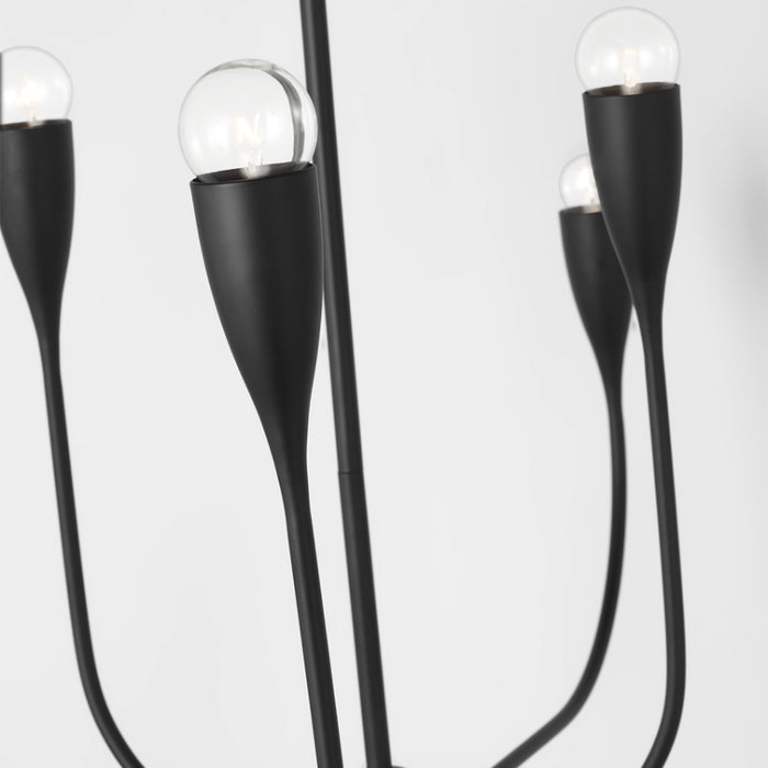 Generation GLC1226 Maya 6-lt 48" Linear Chandelier - Midnight Black