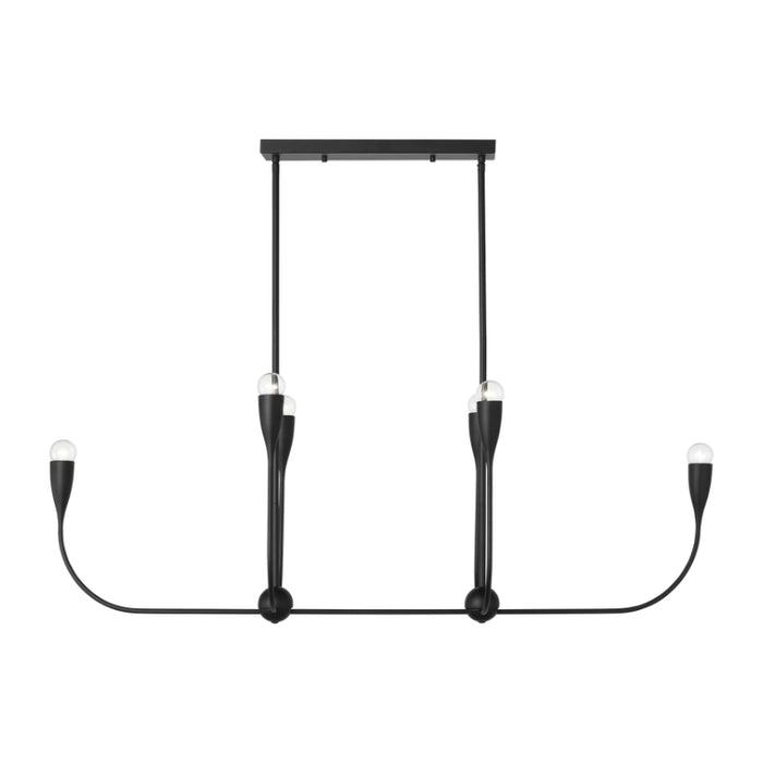 Generation GLC1226 Maya 6-lt 48" Linear Chandelier - Midnight Black
