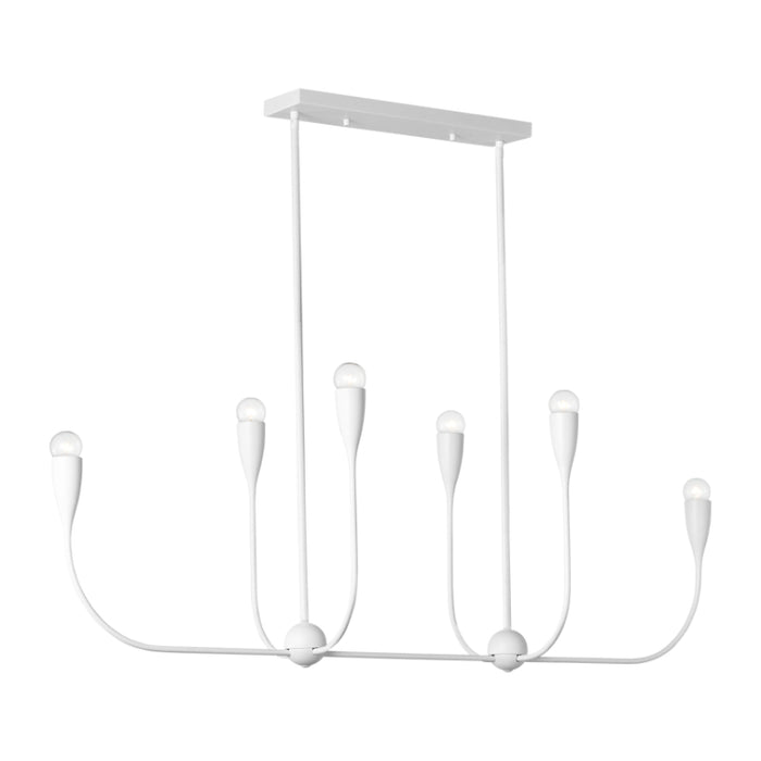 Generation GLC1226 Maya 6-lt 48" Linear Chandelier - Matte White