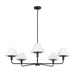 Generation GLC1235 Mendota 5-lt 40" Chandelier - Midnight Black