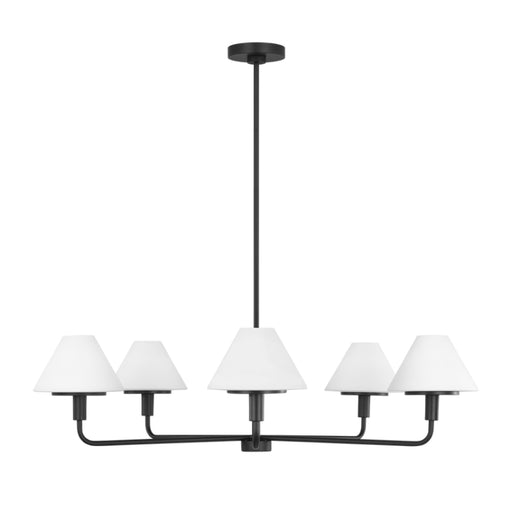 Generation GLC1235 Mendota 5-lt 40" Chandelier - Midnight Black