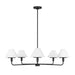 Generation GLC1235 Mendota 5-lt 40" Chandelier - Midnight Black