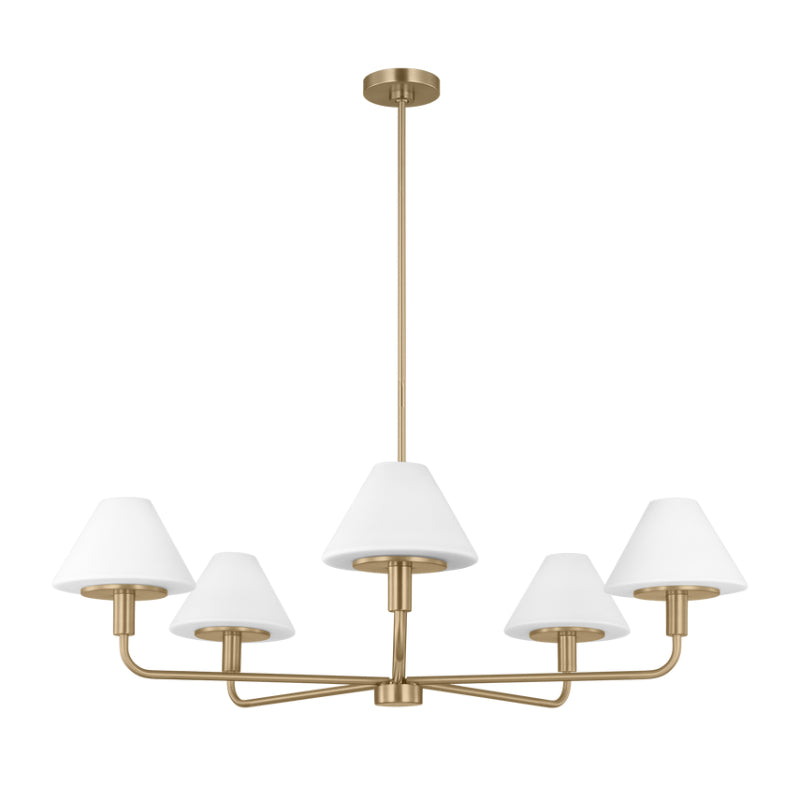 Generation GLC1235 Mendota 5-lt 40" Chandelier - Satin Brass