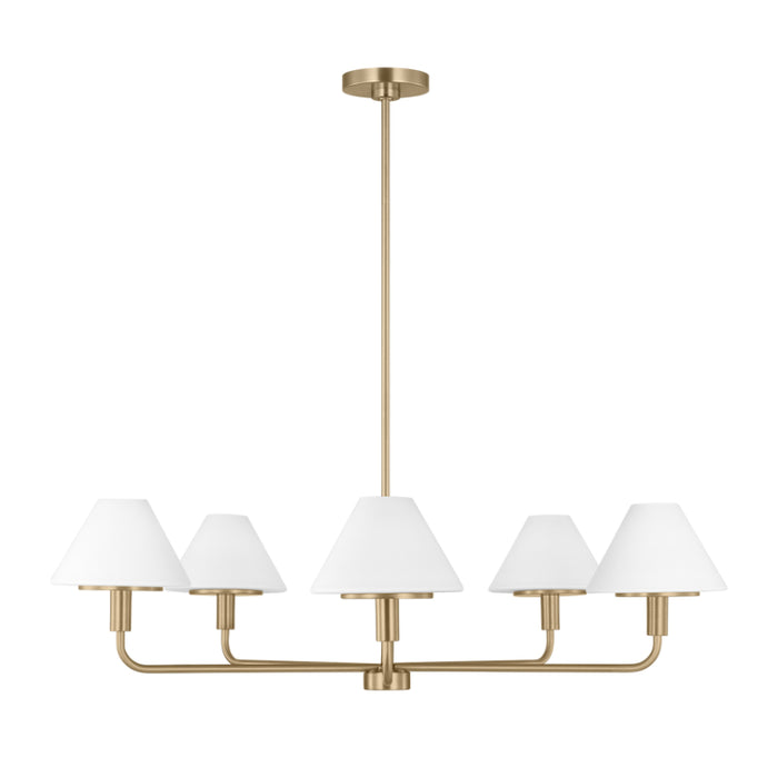 Generation GLC1235 Mendota 5-lt 40" Chandelier - Satin Brass