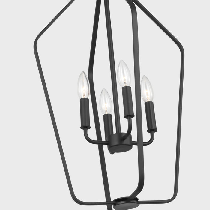 Generation GLC1264 Kennan 4-lt 16" Chandelier - Midnight Black