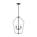 Generation GLC1264 Kennan 4-lt 16" Chandelier - Midnight Black