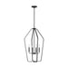 Generation GLC1274 Kennan 4-lt 19" Chandelier - Midnight Black